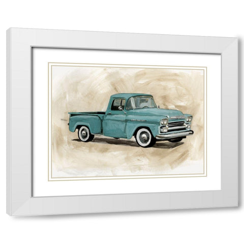 Pickup III White Modern Wood Framed Art Print with Double Matting by Barnes, Victoria