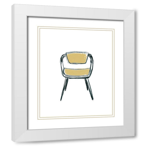 Take a Seat II White Modern Wood Framed Art Print with Double Matting by Vess, June Erica