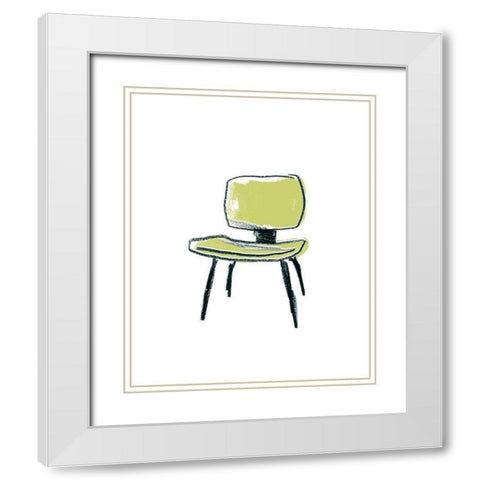 Take a Seat VI White Modern Wood Framed Art Print with Double Matting by Vess, June Erica
