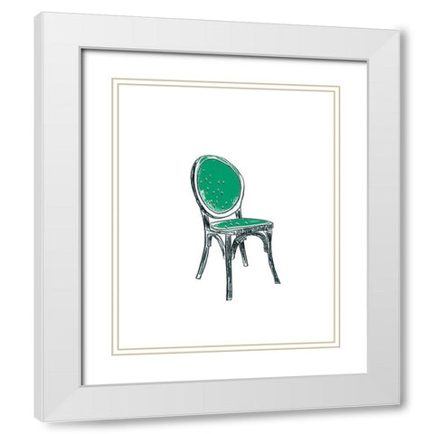 Take a Seat VIII White Modern Wood Framed Art Print with Double Matting by Vess, June Erica