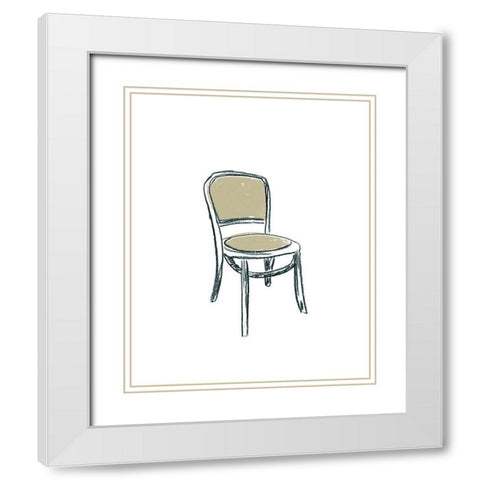 Take a Seat XI White Modern Wood Framed Art Print with Double Matting by Vess, June Erica