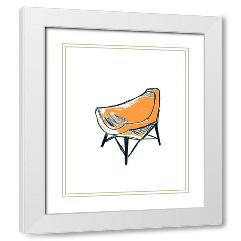 Take a Seat XII White Modern Wood Framed Art Print with Double Matting by Vess, June Erica