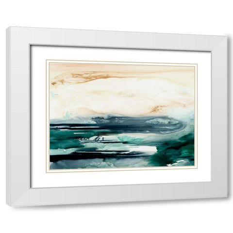 Sea Foam Flow II White Modern Wood Framed Art Print with Double Matting by Parker, Jennifer Paxton