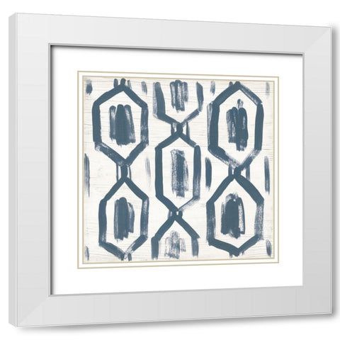 Decorative Signals II White Modern Wood Framed Art Print with Double Matting by Vess, June Erica