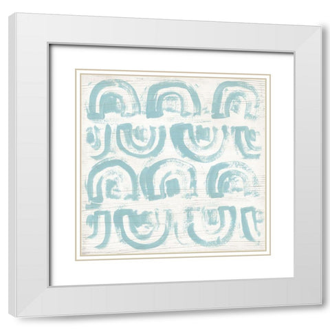 Decorative Signals III White Modern Wood Framed Art Print with Double Matting by Vess, June Erica