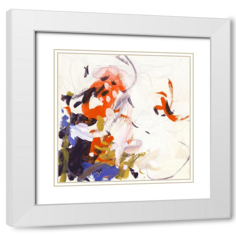 Format Plunge IV White Modern Wood Framed Art Print with Double Matting by Wang, Melissa
