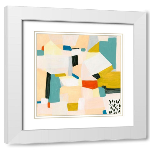 Sandy Land I White Modern Wood Framed Art Print with Double Matting by Wang, Melissa