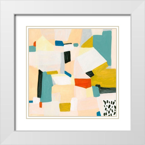 Sandy Land I White Modern Wood Framed Art Print with Double Matting by Wang, Melissa
