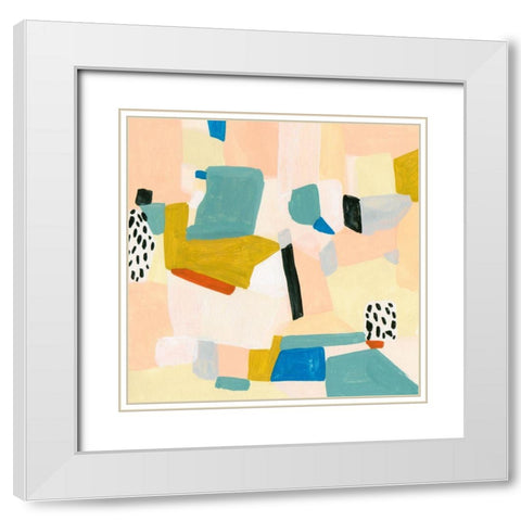 Sandy Land III White Modern Wood Framed Art Print with Double Matting by Wang, Melissa