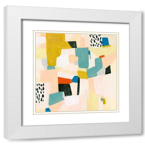 Sandy Land IV White Modern Wood Framed Art Print with Double Matting by Wang, Melissa