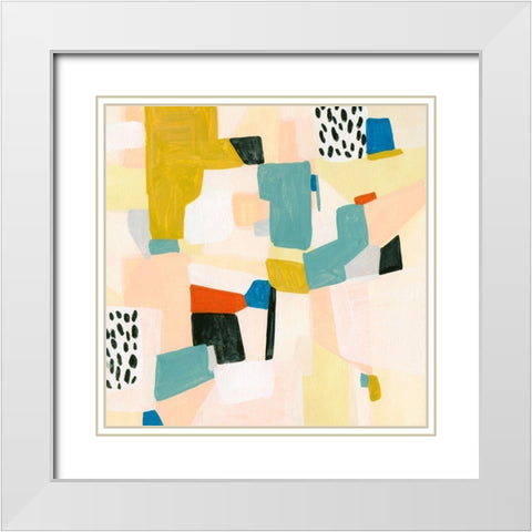 Sandy Land IV White Modern Wood Framed Art Print with Double Matting by Wang, Melissa