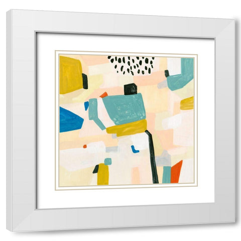 Sandy Land VI White Modern Wood Framed Art Print with Double Matting by Wang, Melissa