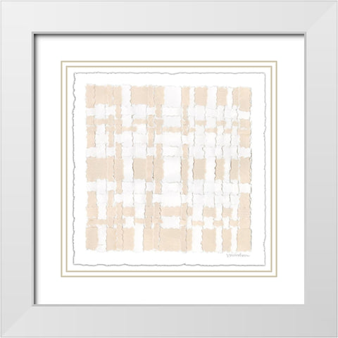 Saddle Stitch II White Modern Wood Framed Art Print with Double Matting by Lam, Vanna