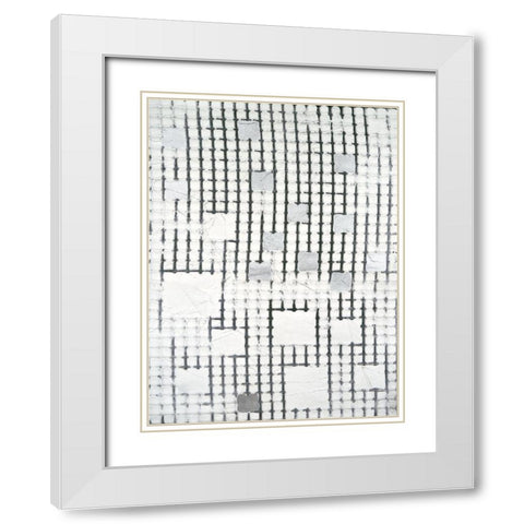 Gossamer I White Modern Wood Framed Art Print with Double Matting by Lam, Vanna