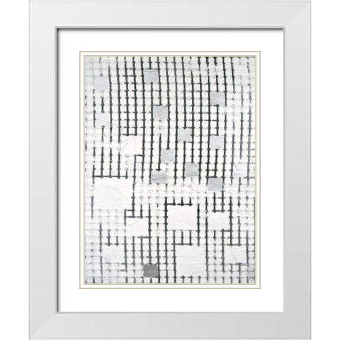 Gossamer I White Modern Wood Framed Art Print with Double Matting by Lam, Vanna