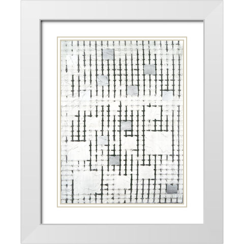 Gossamer II White Modern Wood Framed Art Print with Double Matting by Lam, Vanna