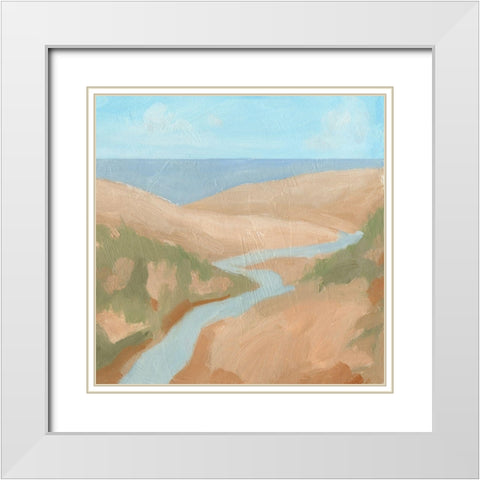 Sandy Brook I White Modern Wood Framed Art Print with Double Matting by Green, Jacob