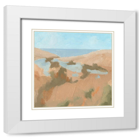 Sandy Brook II White Modern Wood Framed Art Print with Double Matting by Green, Jacob