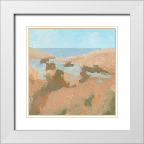 Sandy Brook II White Modern Wood Framed Art Print with Double Matting by Green, Jacob