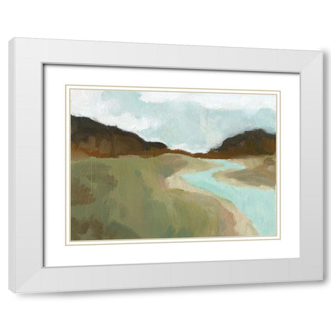 Coldwater Hills I White Modern Wood Framed Art Print with Double Matting by Green, Jacob