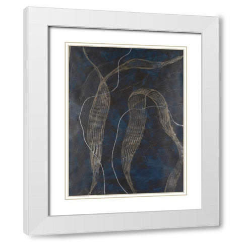 Laminar Flow I White Modern Wood Framed Art Print with Double Matting by Willett, Michael