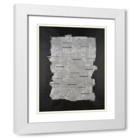 Bits And Bytes I White Modern Wood Framed Art Print with Double Matting by Willett, Michael