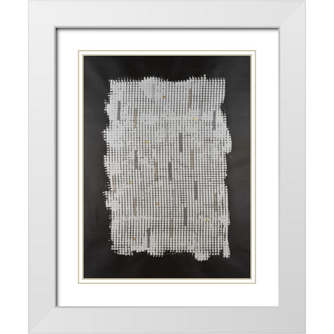 Bits And Bytes II White Modern Wood Framed Art Print with Double Matting by Willett, Michael