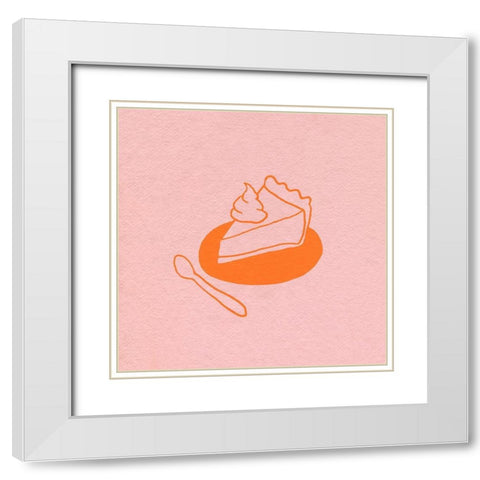 Lets Order Dessert I White Modern Wood Framed Art Print with Double Matting by Sizemore, Natalie