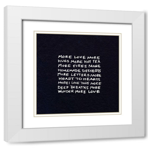 More Love I White Modern Wood Framed Art Print with Double Matting by Sizemore, Natalie