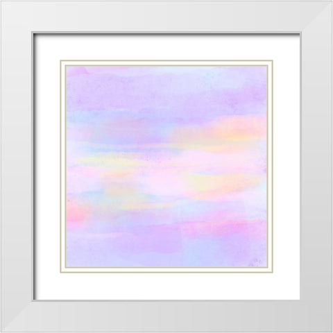 Pastel Dreams II White Modern Wood Framed Art Print with Double Matting by Sizemore, Natalie