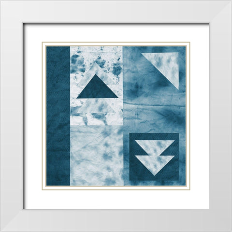 Quilted Texture I White Modern Wood Framed Art Print with Double Matting by Sizemore, Natalie