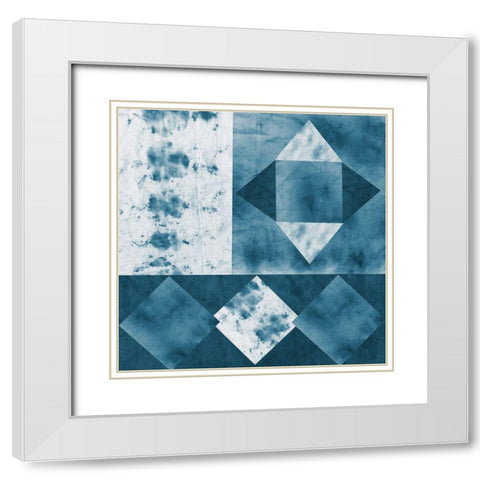 Quilted Texture II White Modern Wood Framed Art Print with Double Matting by Sizemore, Natalie