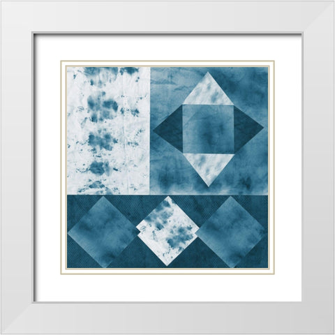 Quilted Texture II White Modern Wood Framed Art Print with Double Matting by Sizemore, Natalie