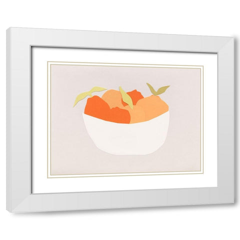 Sumo Citrus II White Modern Wood Framed Art Print with Double Matting by Sizemore, Natalie