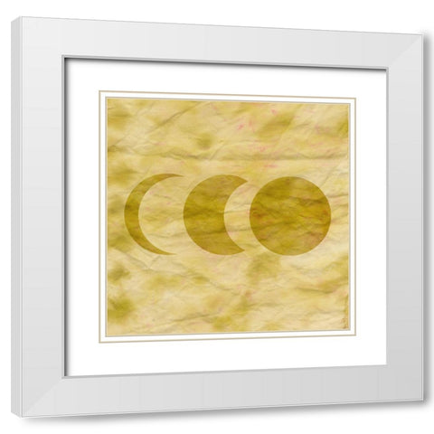 Tie Dye Moon I White Modern Wood Framed Art Print with Double Matting by Sizemore, Natalie