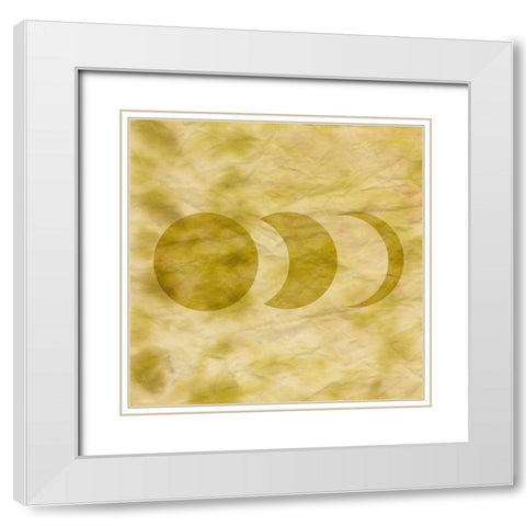 Tie Dye Moon II White Modern Wood Framed Art Print with Double Matting by Sizemore, Natalie