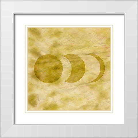 Tie Dye Moon II White Modern Wood Framed Art Print with Double Matting by Sizemore, Natalie