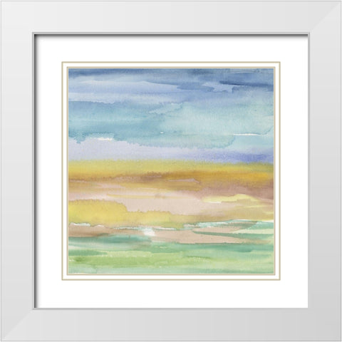 Morning Earth II White Modern Wood Framed Art Print with Double Matting by Longley, Alicia