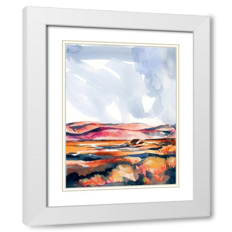 Chromatic Landscapes I White Modern Wood Framed Art Print with Double Matting by Parker, Jennifer Paxton