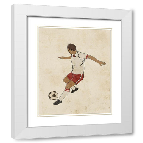 Sportsman IV White Modern Wood Framed Art Print with Double Matting by Barnes, Victoria