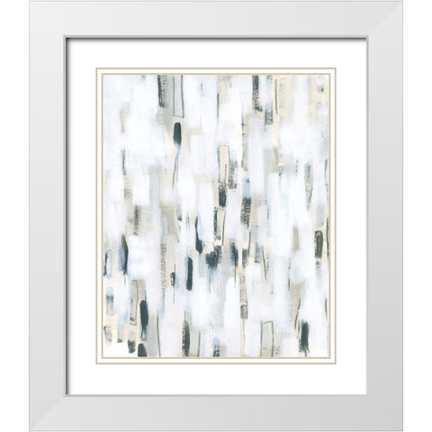 Cinder Marks I White Modern Wood Framed Art Print with Double Matting by Vess, June Erica