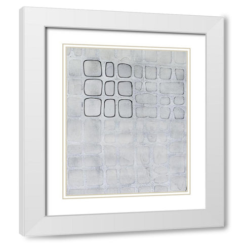 Lumen Colour I White Modern Wood Framed Art Print with Double Matting by Lam, Vanna