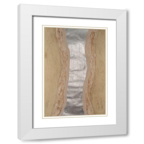 Silver Lake II White Modern Wood Framed Art Print with Double Matting by Willett, Michael