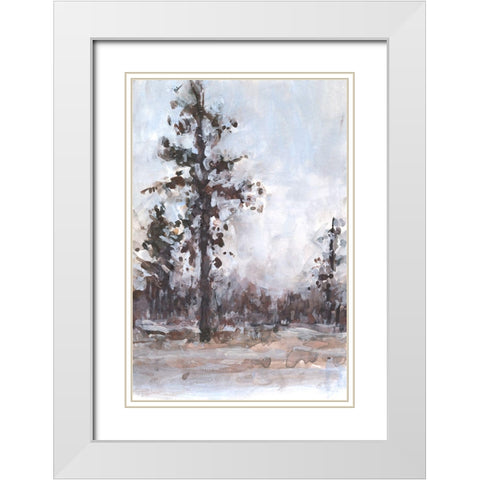 Vintage Tree Moment I White Modern Wood Framed Art Print with Double Matting by Dixon, Samuel