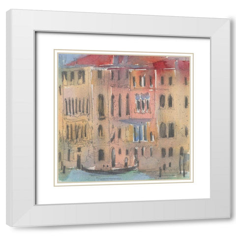 The Venice Facade II White Modern Wood Framed Art Print with Double Matting by Dixon, Samuel