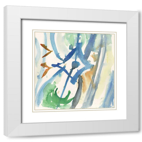 Spanish Tile II White Modern Wood Framed Art Print with Double Matting by Dixon, Samuel