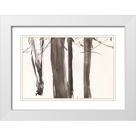 Under the Winter Tree I White Modern Wood Framed Art Print with Double Matting by Dixon, Samuel