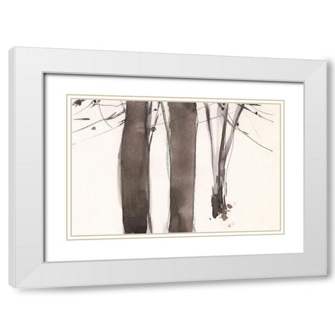 Under the Winter Tree II White Modern Wood Framed Art Print with Double Matting by Dixon, Samuel