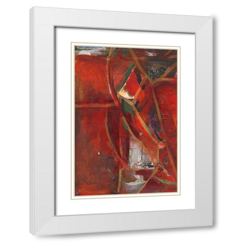 City Life II White Modern Wood Framed Art Print with Double Matting by Combs, Joyce