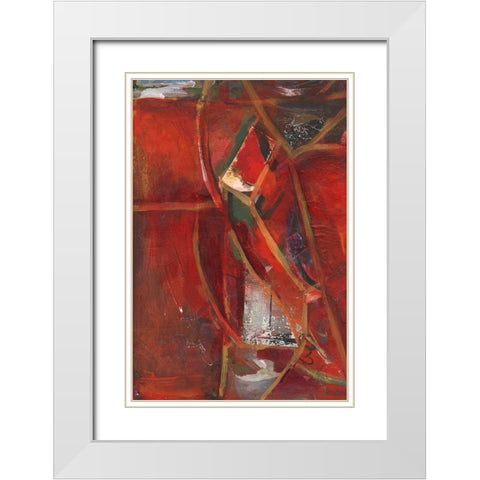 City Life II White Modern Wood Framed Art Print with Double Matting by Combs, Joyce